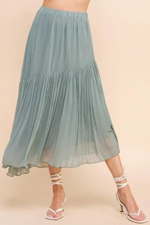 Ripple Tide Midi Skirt