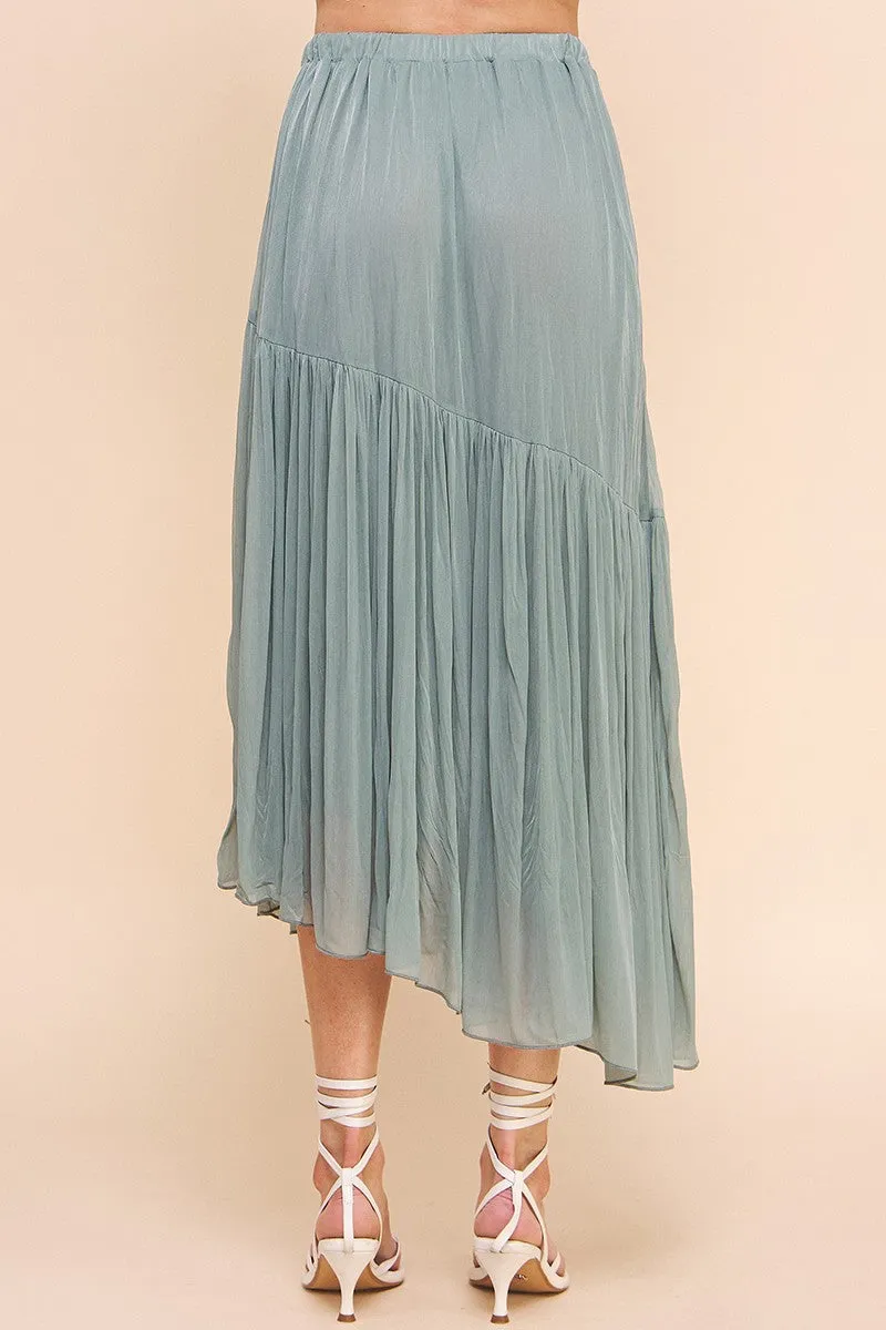 Ripple Tide Midi Skirt