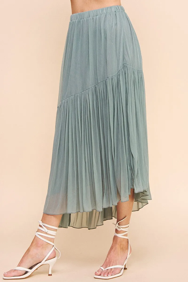 Ripple Tide Midi Skirt