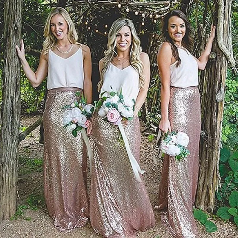 rose gold bridesmaid dresses long mermaid cheap wedding party dresses 2020 vestido de festa de Longo