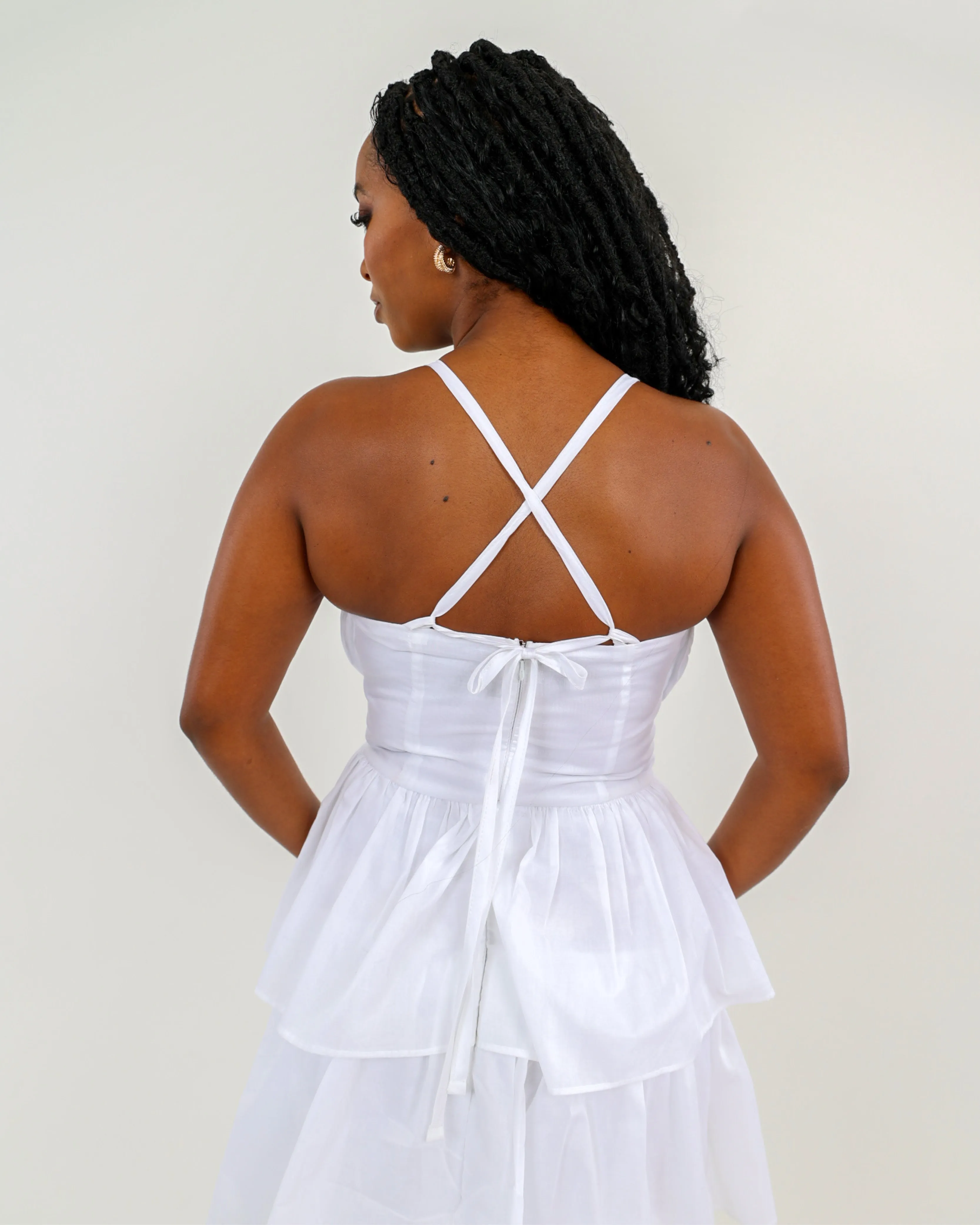 Ruffle Layer Cotton Dress
