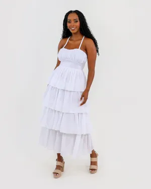 Ruffle Layer Cotton Dress