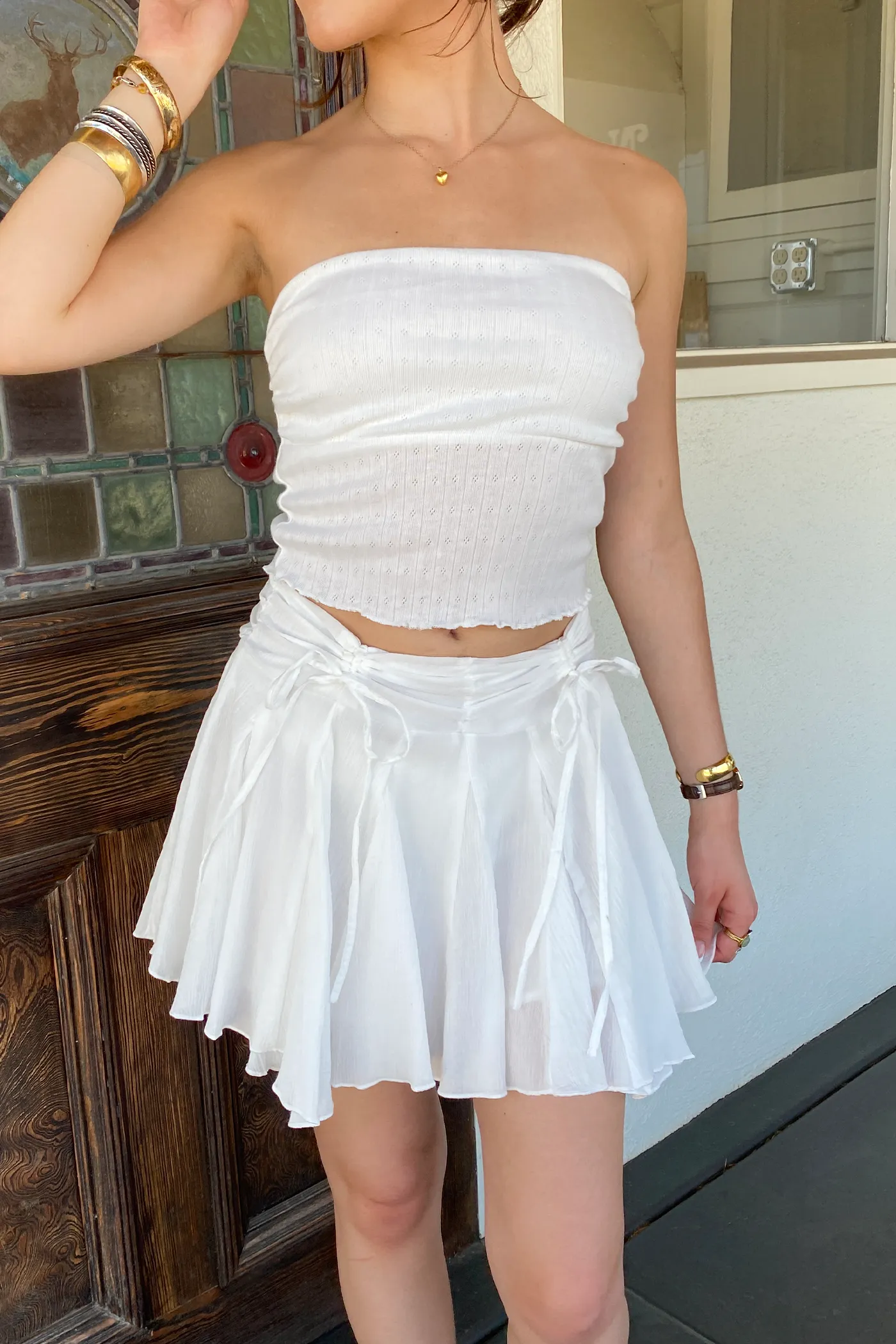 Ruffle Mini Skirt by For Good
