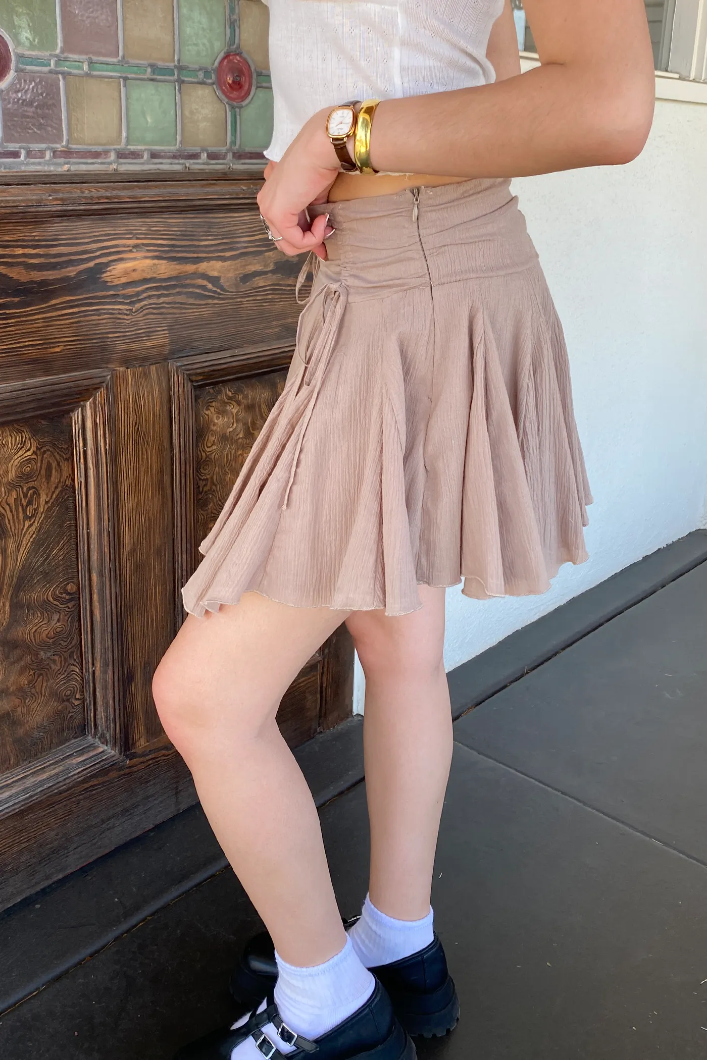 Ruffle Mini Skirt by For Good