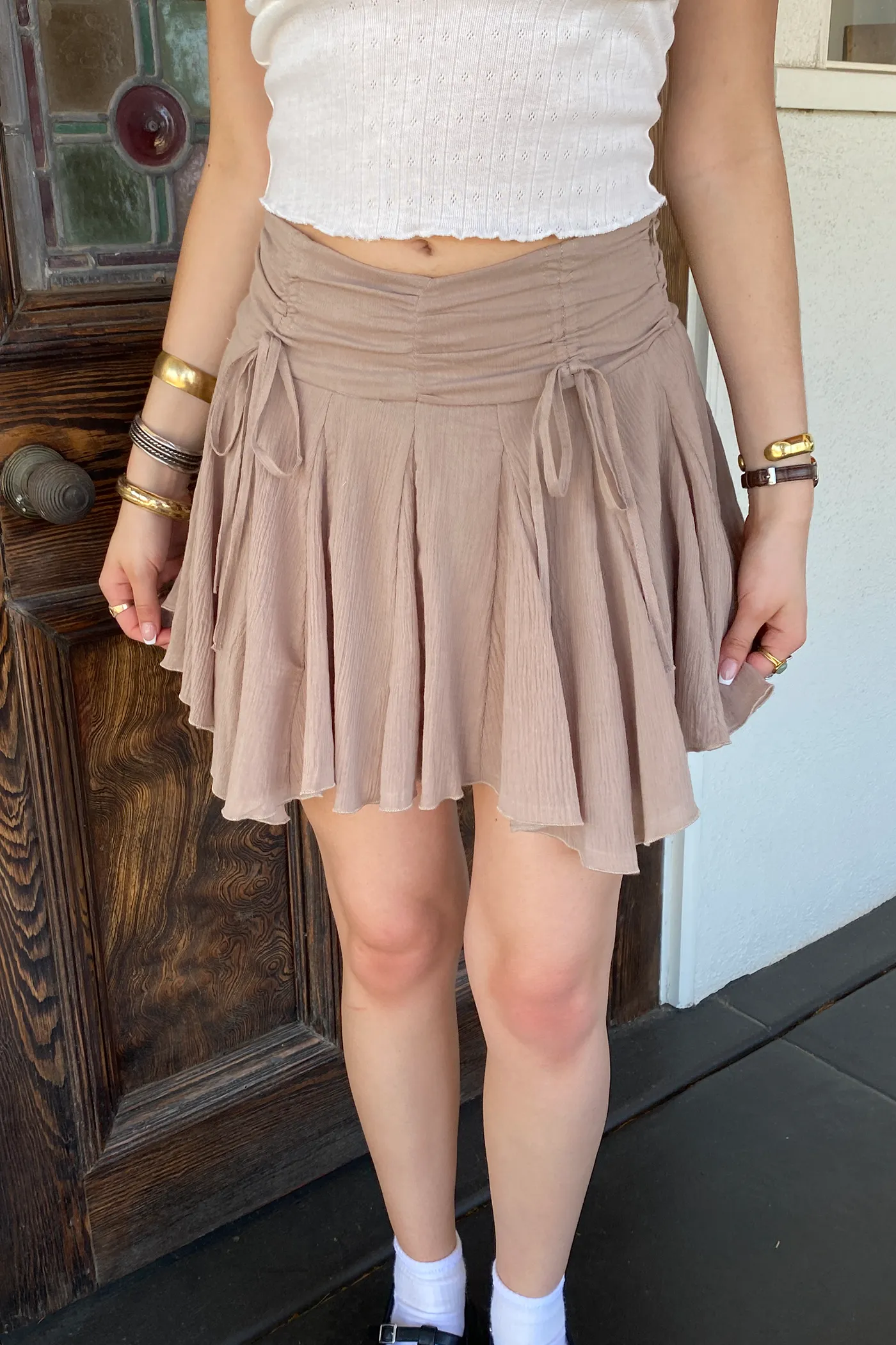 Ruffle Mini Skirt by For Good