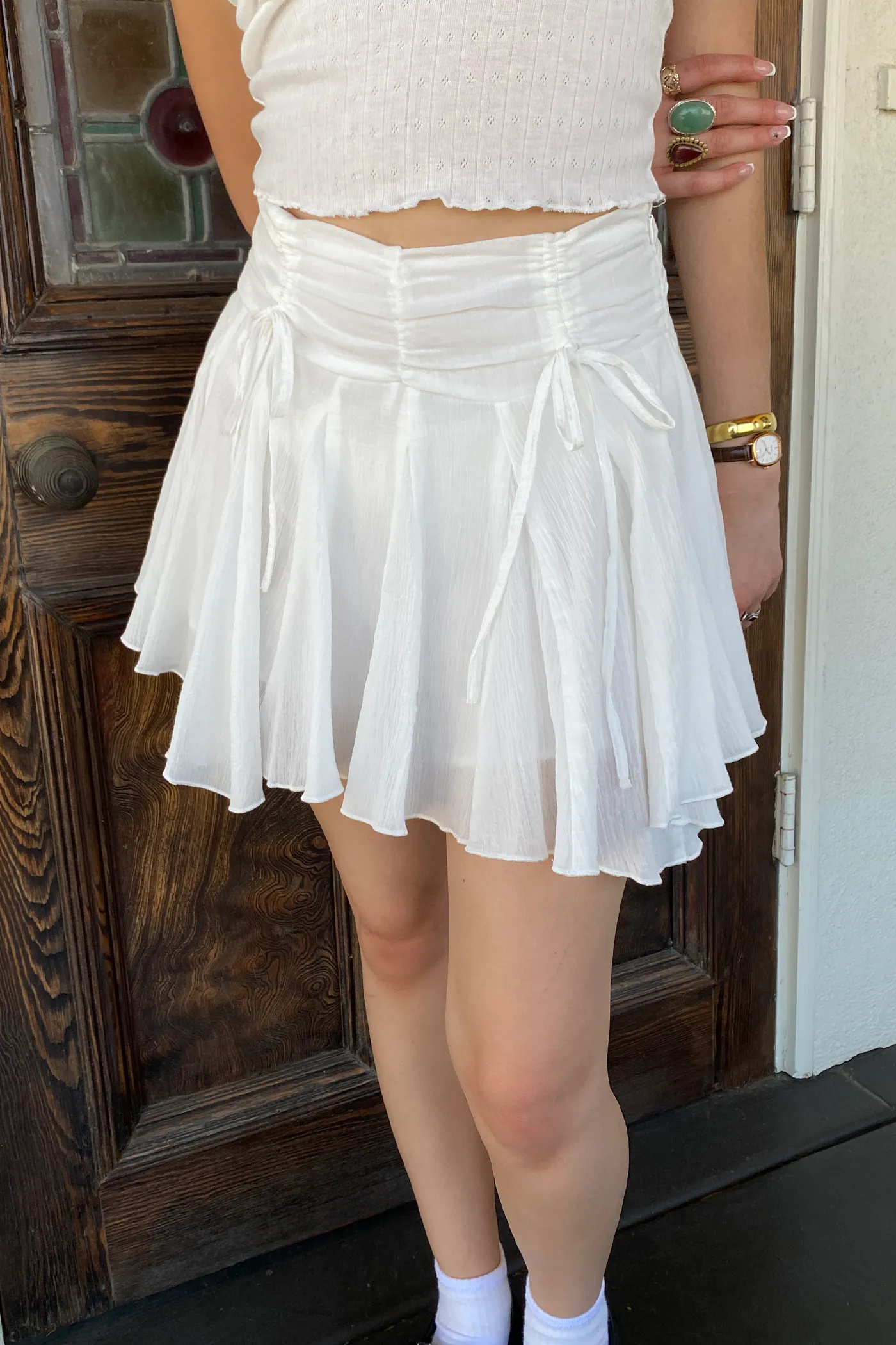 Ruffle Mini Skirt by For Good