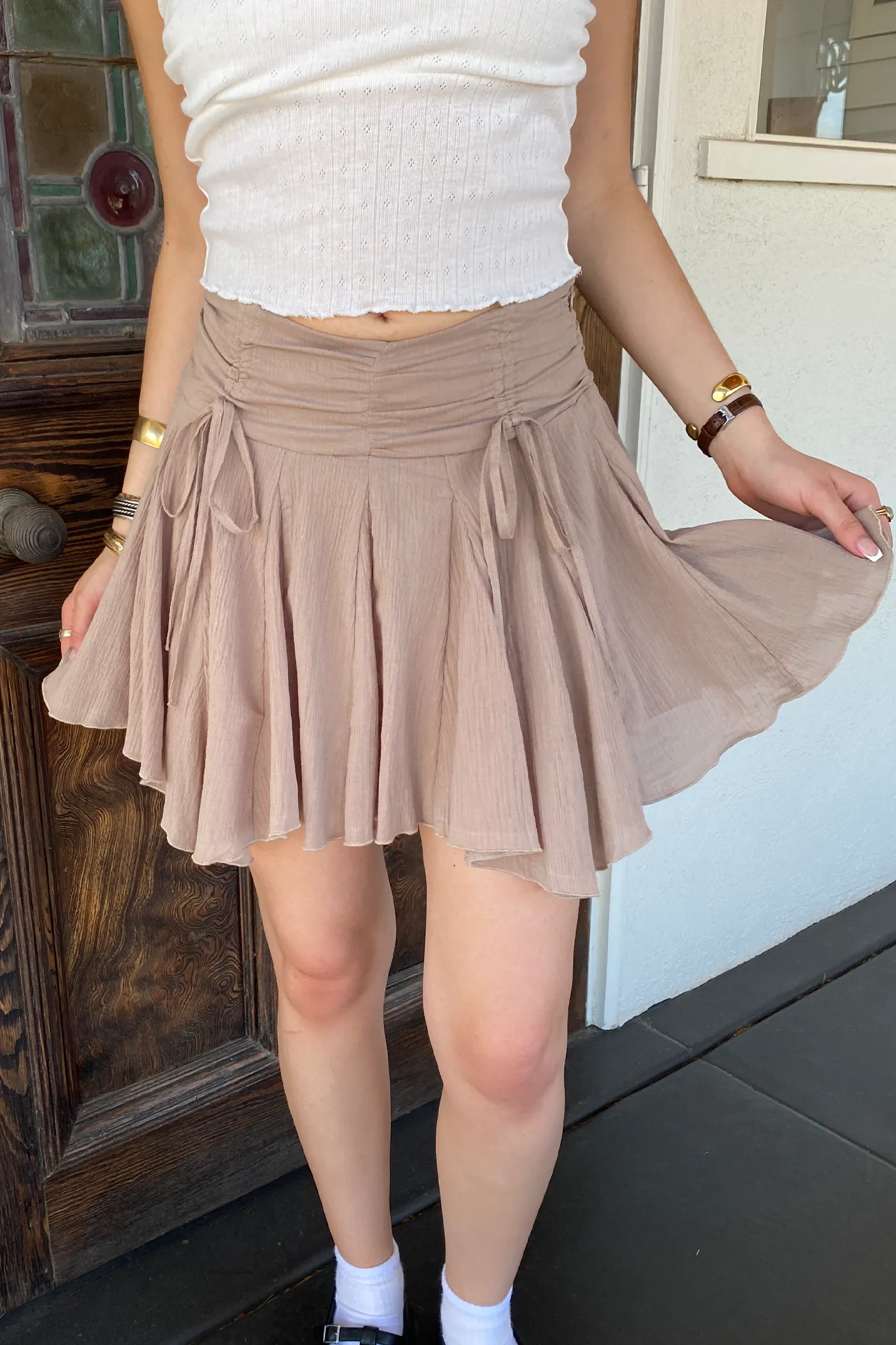 Ruffle Mini Skirt by For Good