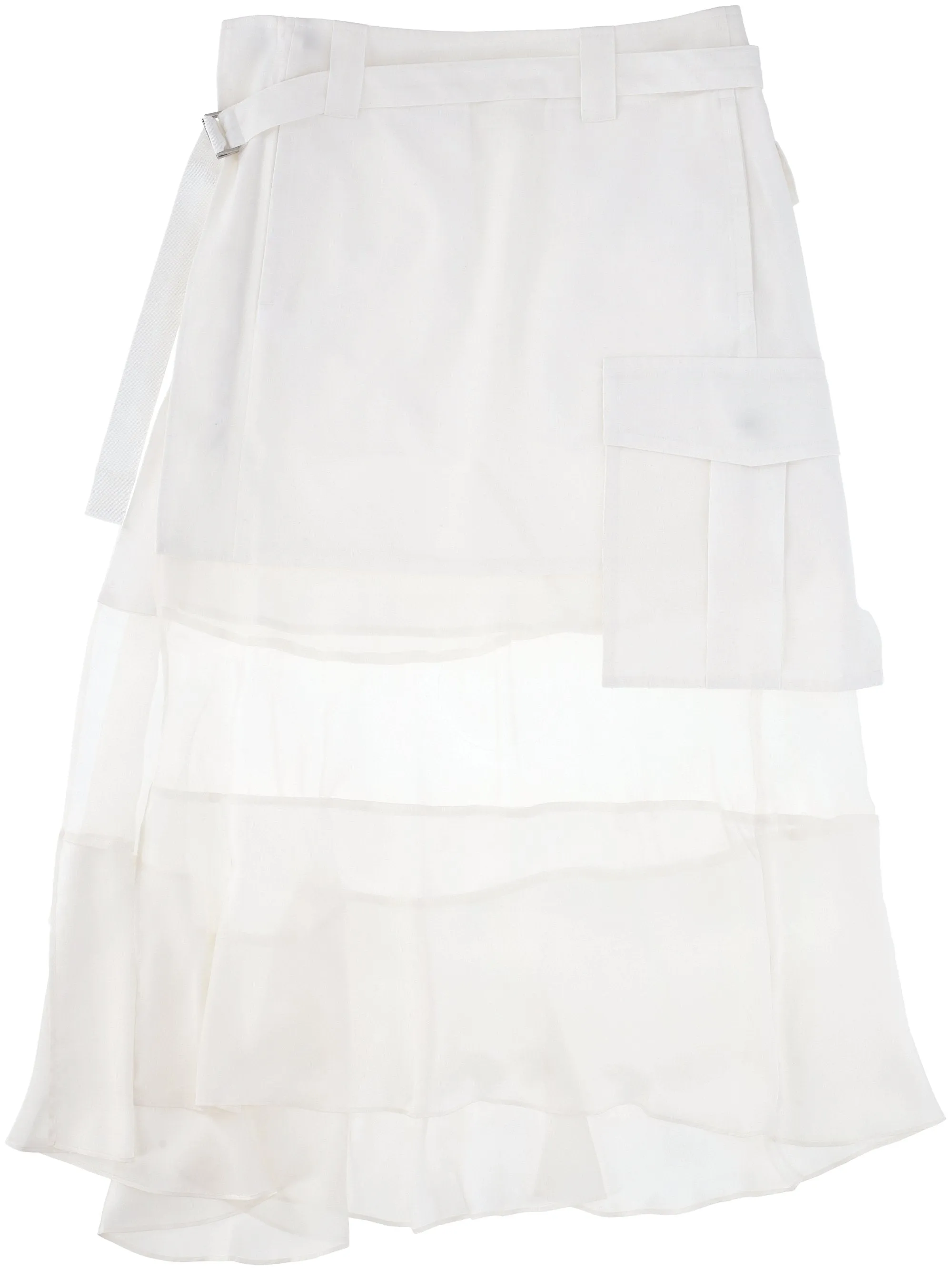 SACAI BEIGE ASYMMETRISK KOLT MED INSERTS