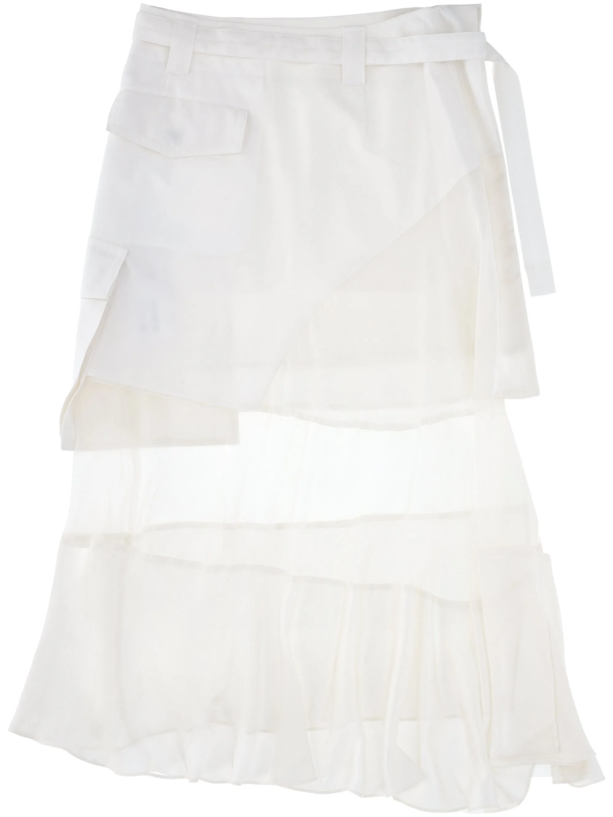 SACAI BEIGE ASYMMETRISK KOLT MED INSERTS