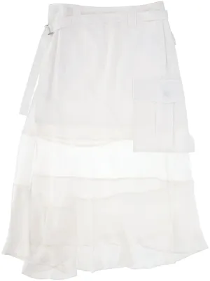 SACAI BEIGE ASYMMETRISK KOLT MED INSERTS