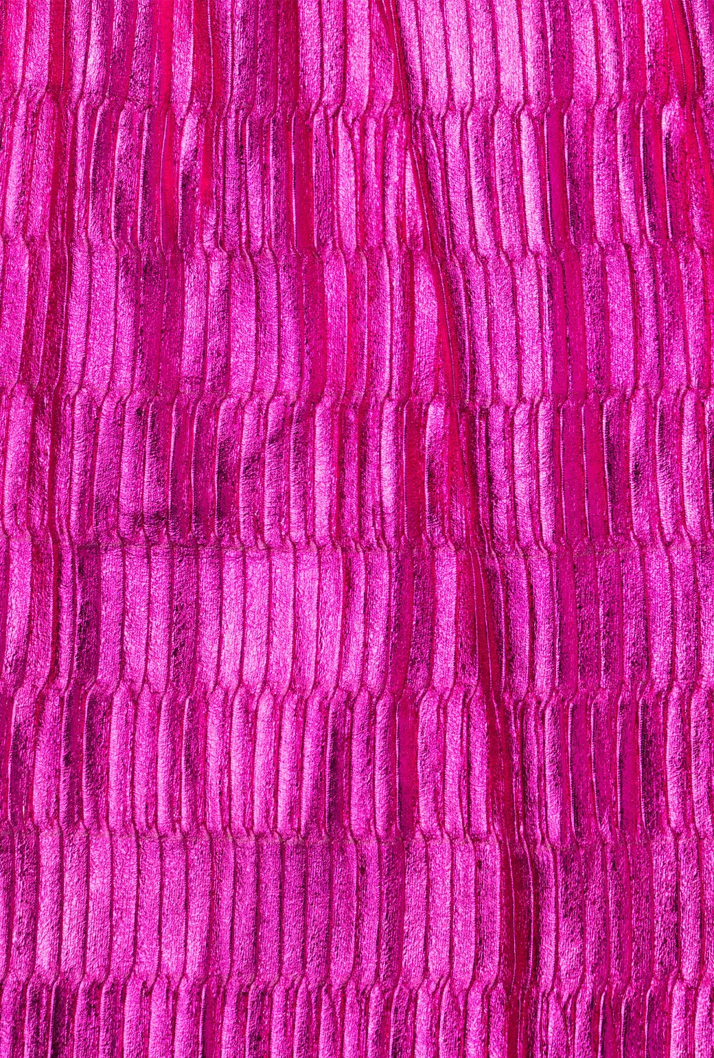SAMPLE Metallic Pleated Skirt - Hot Pink