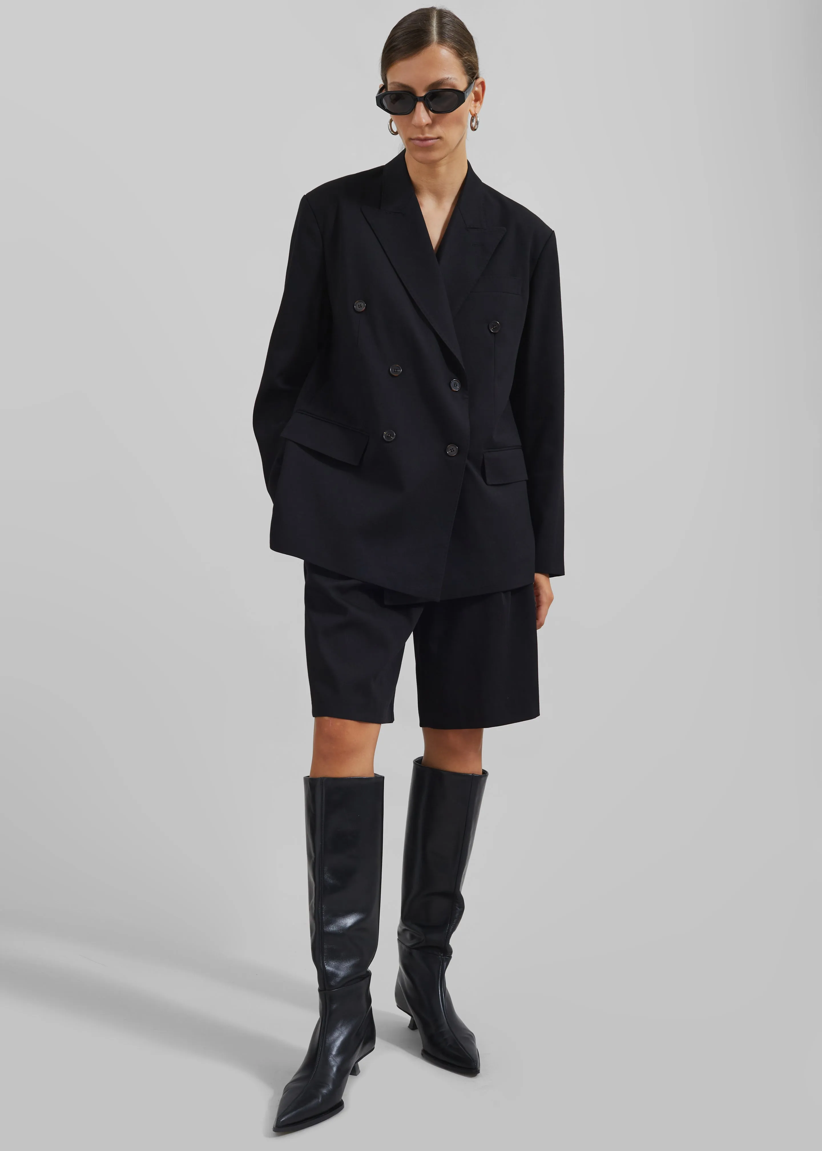 Sava Double Breasted Blazer - Black