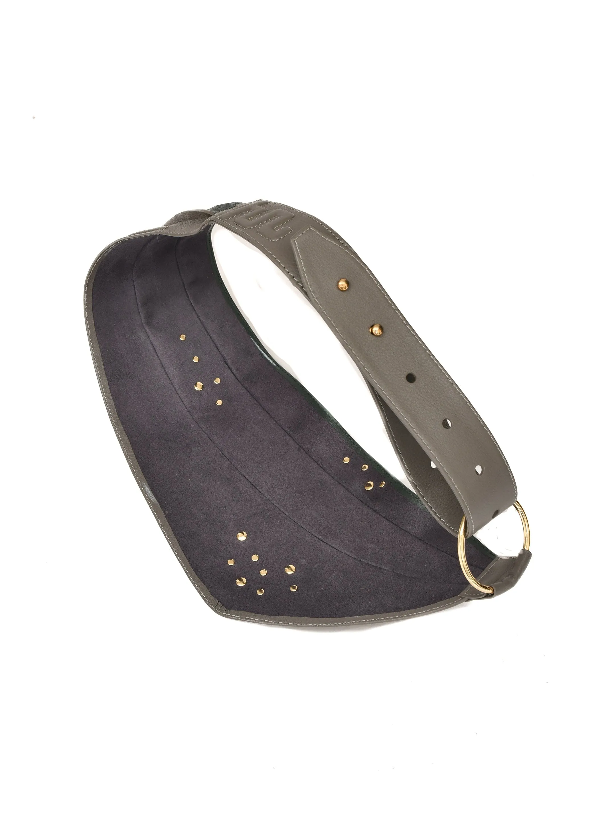 Scarf Belt In Grey And Bottle Green