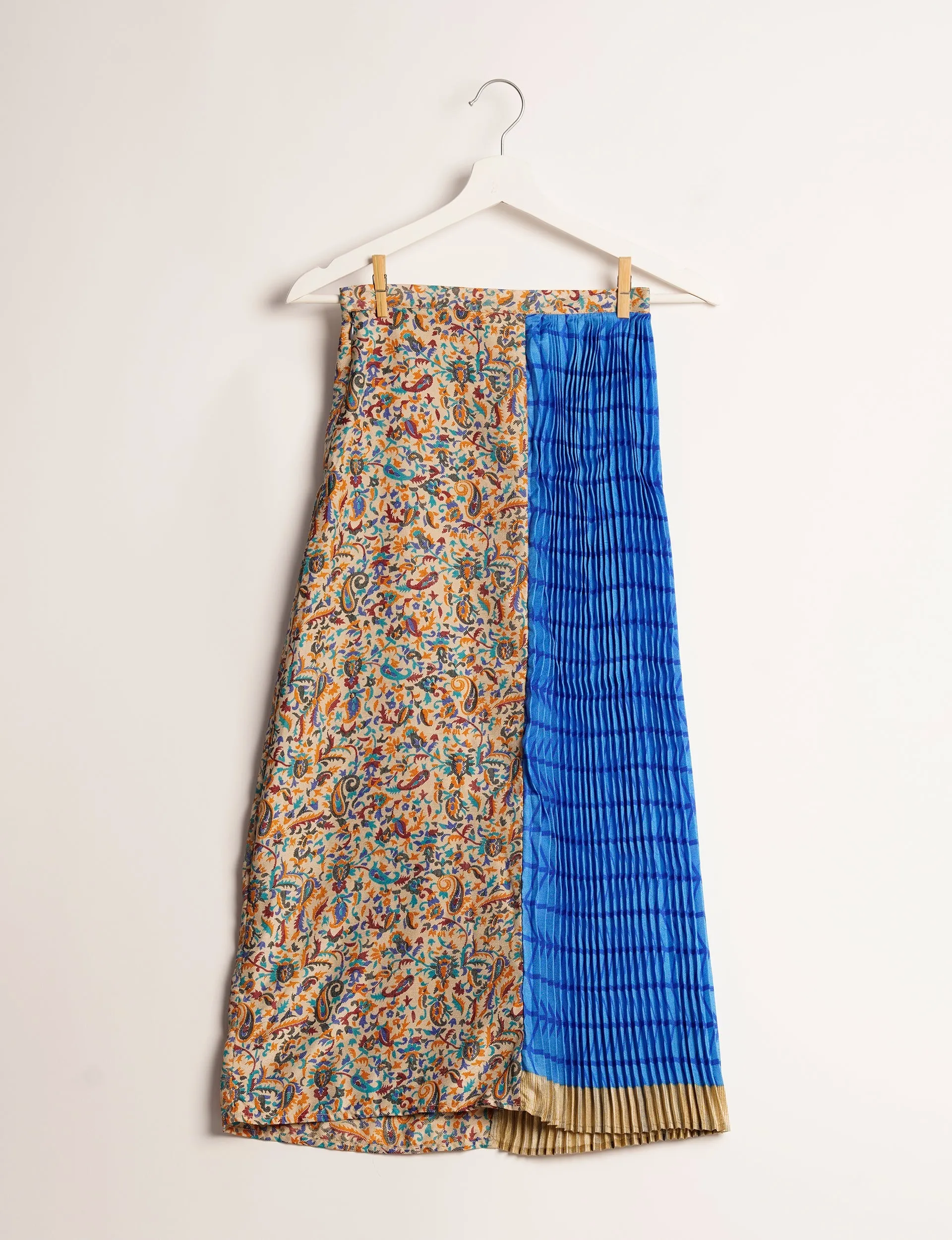 SEMI PLEATED A LINE SKIRT