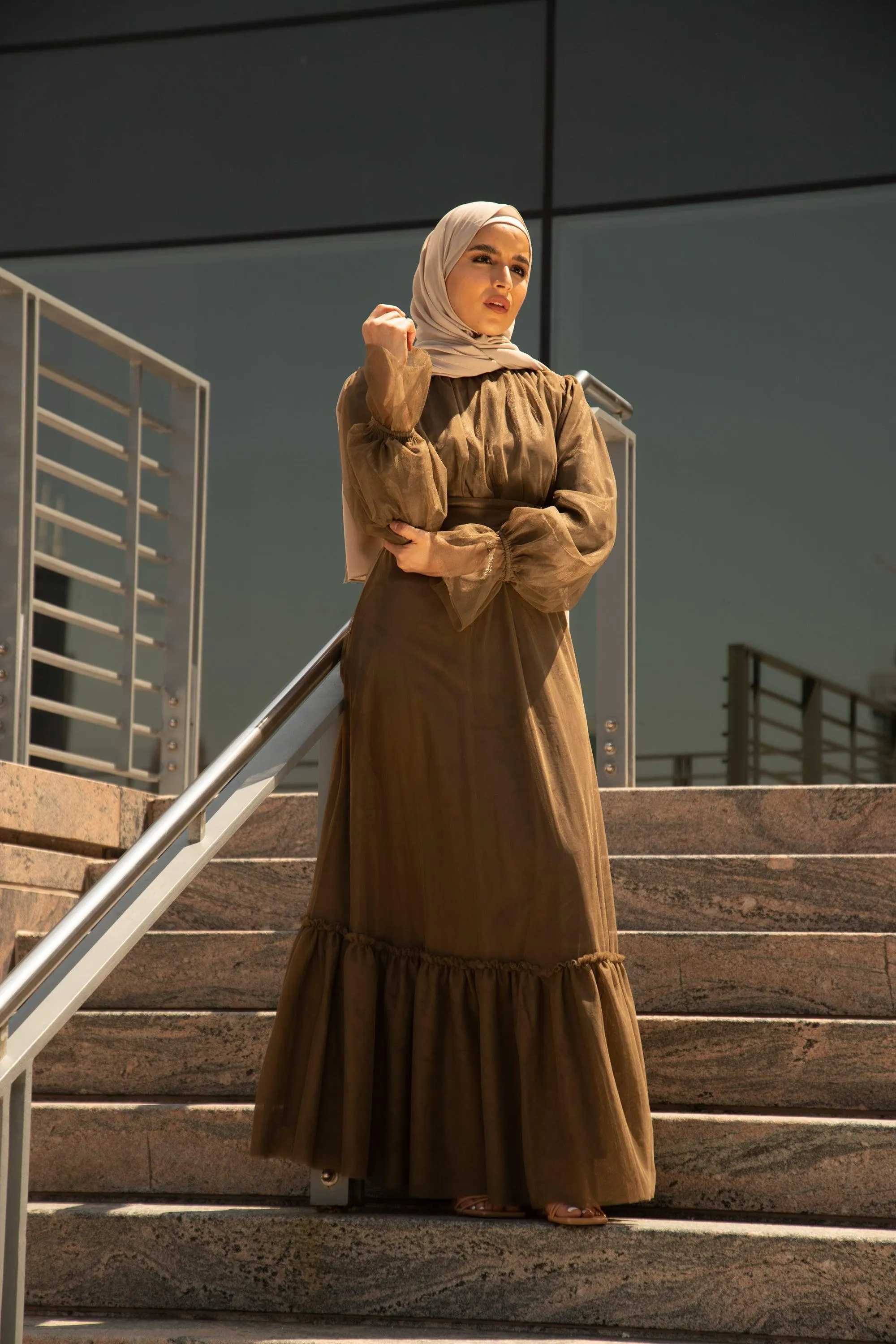 Shireen Maxi Gown - Chocolate