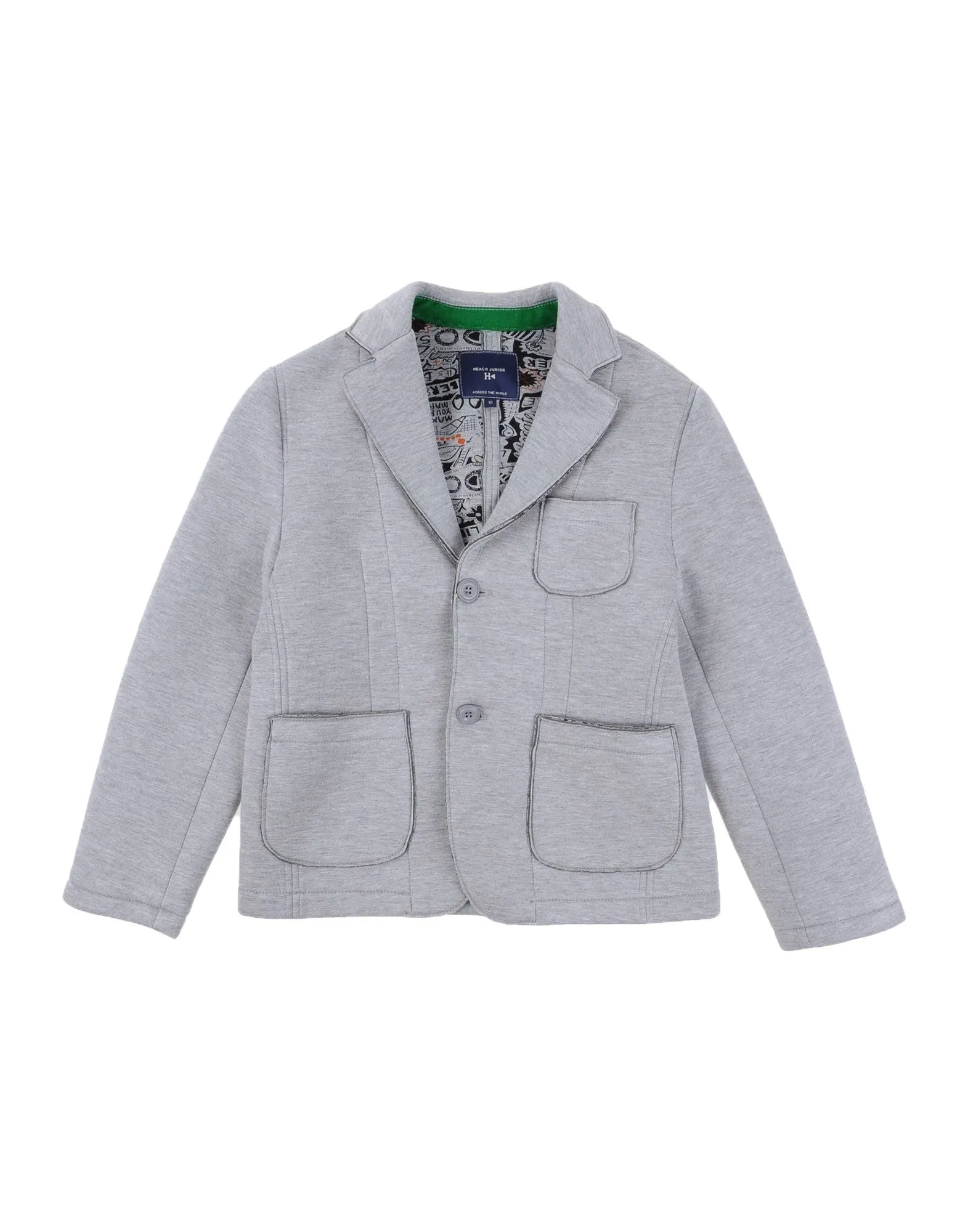 Silvian Heach Junior - Boys Neoprene Beard Jacket, Grey - 12Y