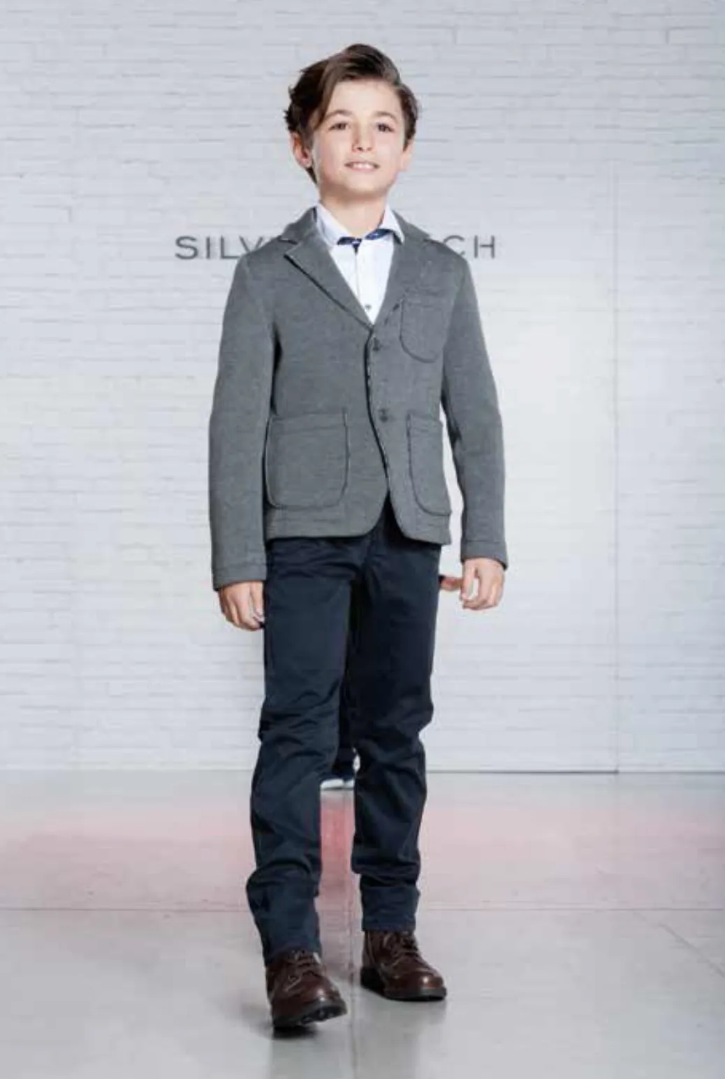 Silvian Heach Junior - Boys Neoprene Beard Jacket, Grey - 12Y