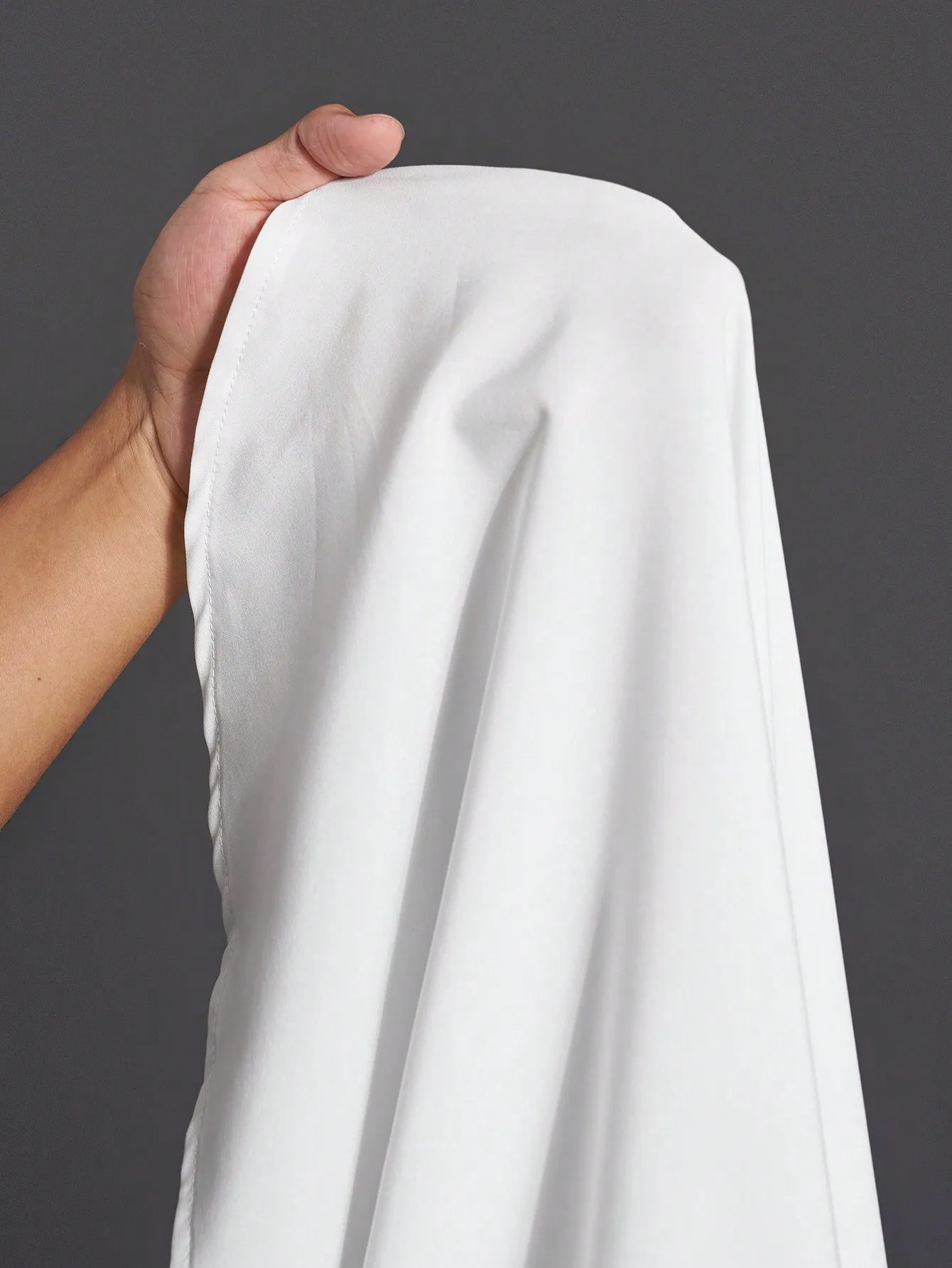 Solid Color Batwing Sleeve High-Low Hem Casual Shirt Dress - Plus Size