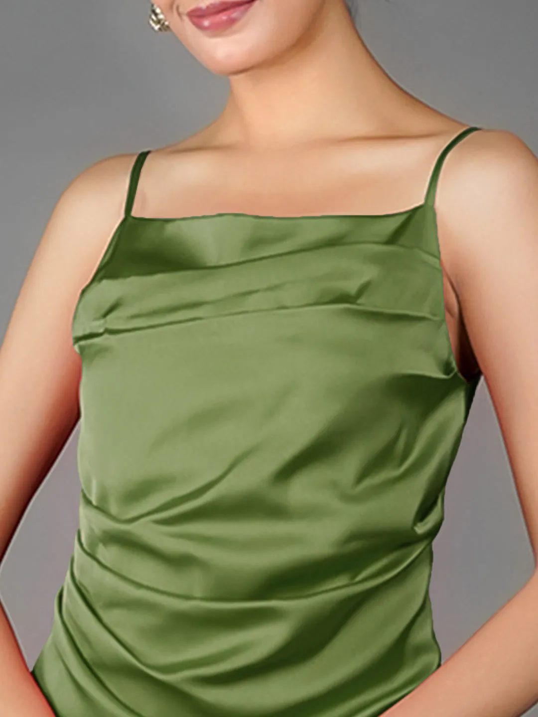 Solid Knee-Length Dress
