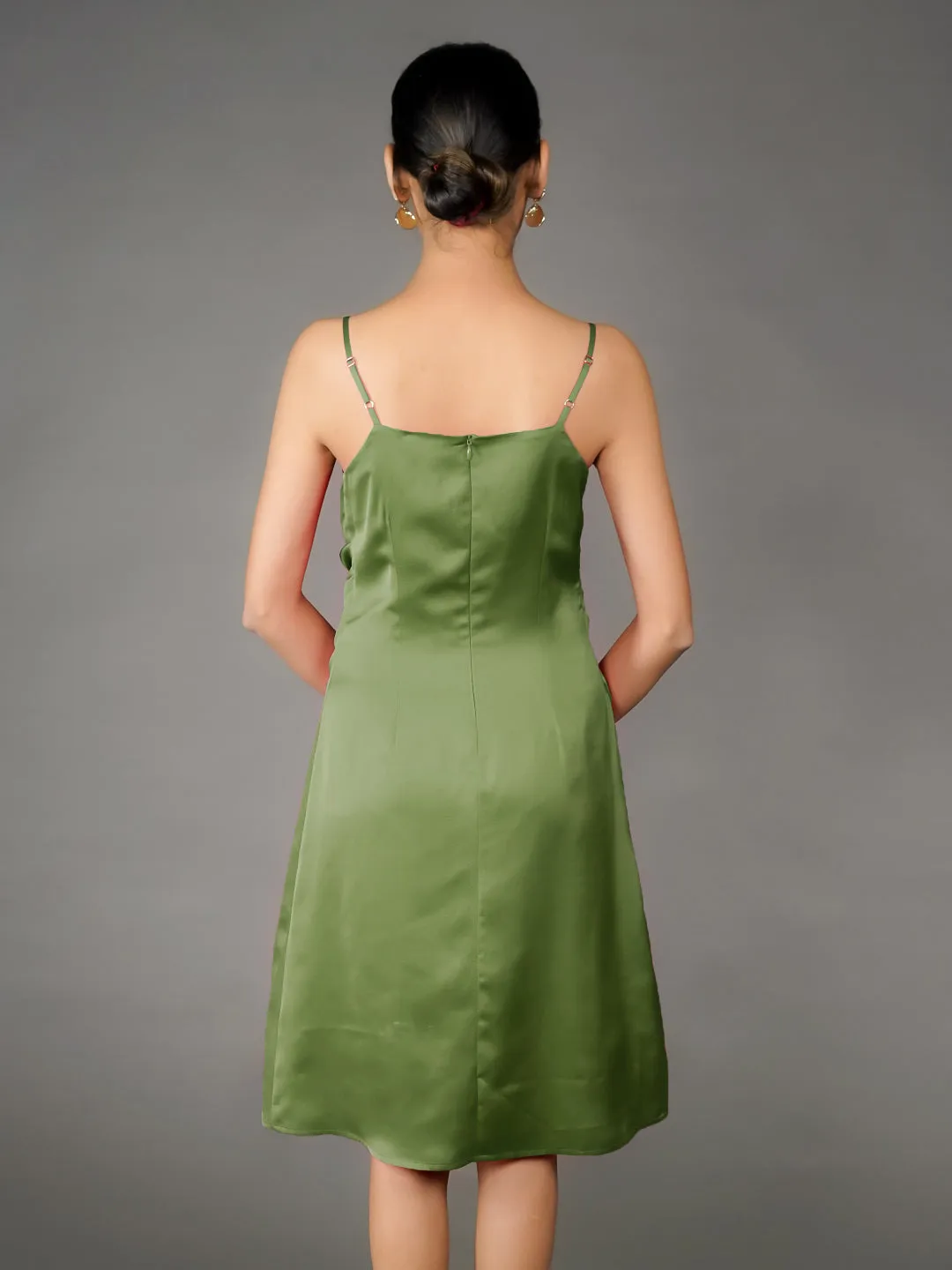 Solid Knee-Length Dress