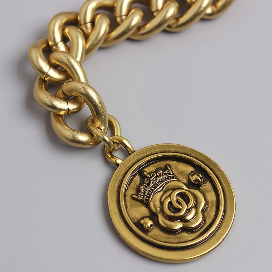 Stylish Golden Chain Waist Chain Pendant Belt for Women