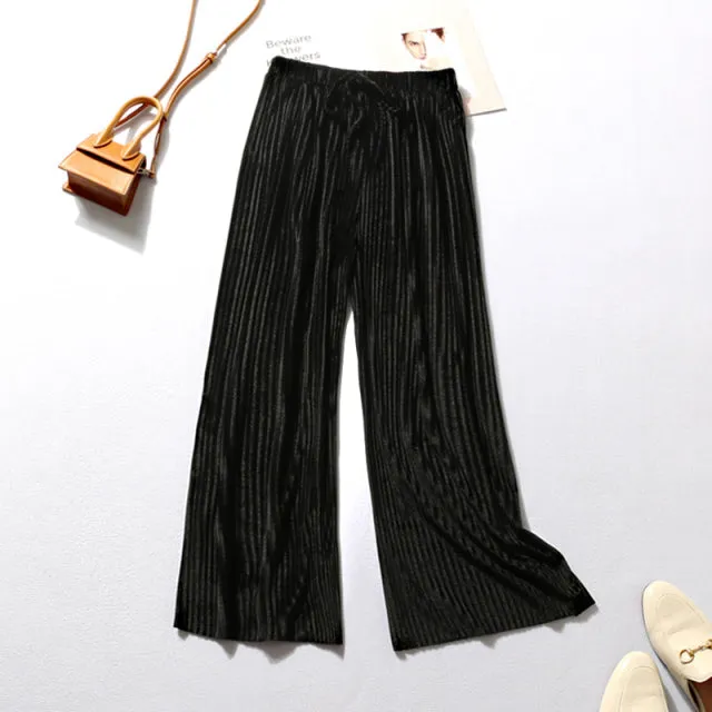 Summer Pleated Wide Leg Pants