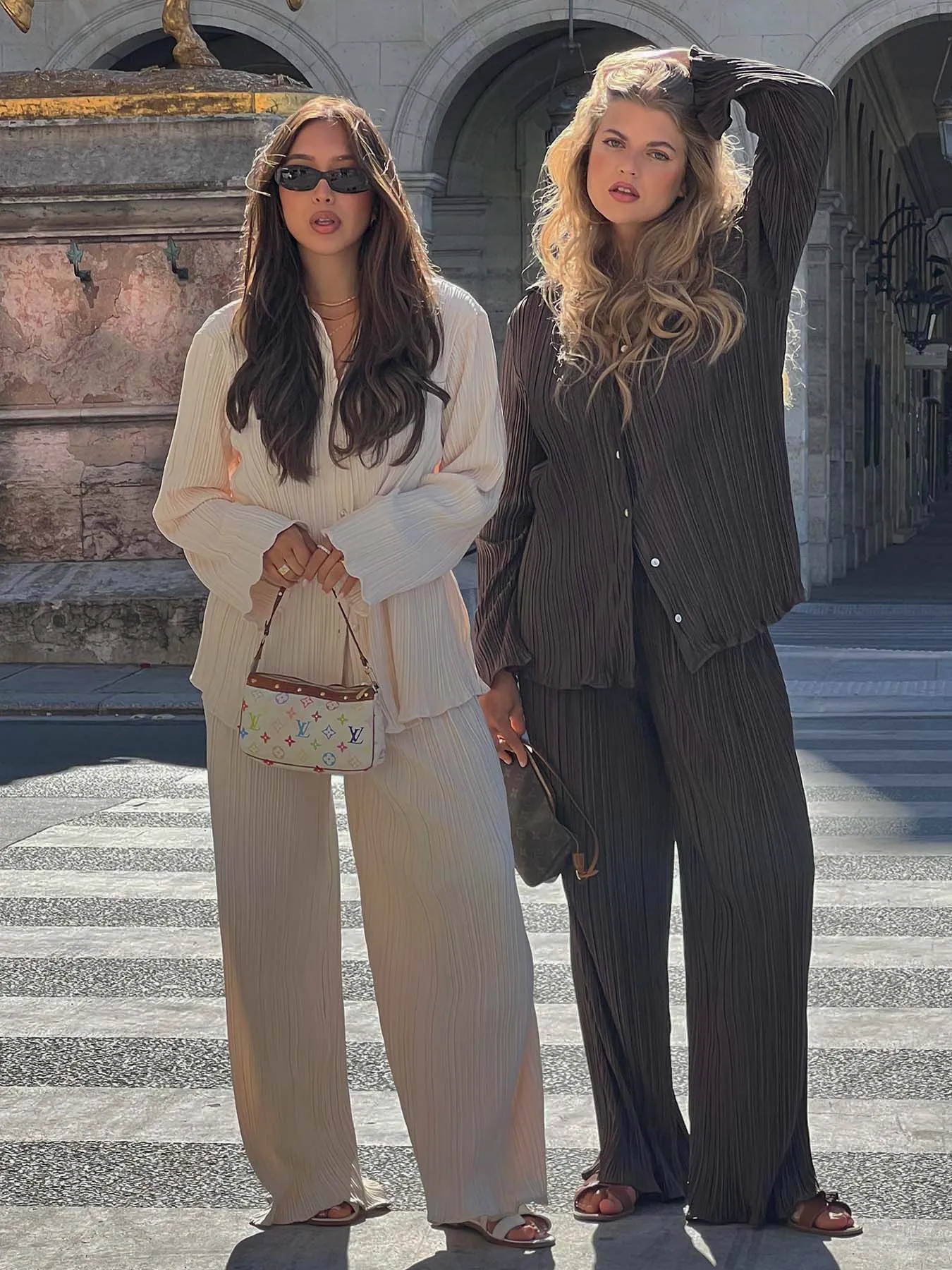 SUNDAZE - Pleated Pants • Oatmeal