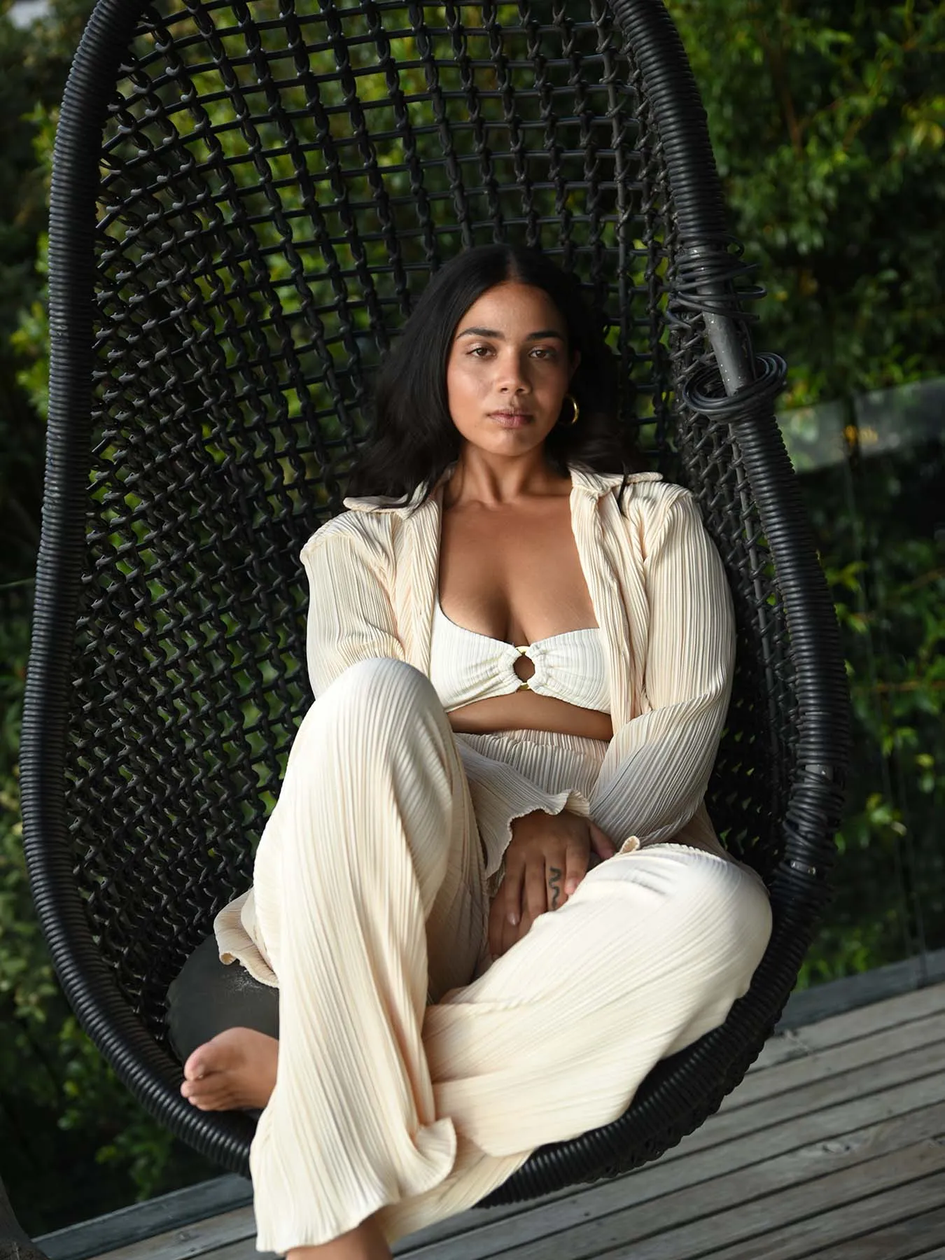 SUNDAZE - Pleated Pants • Oatmeal