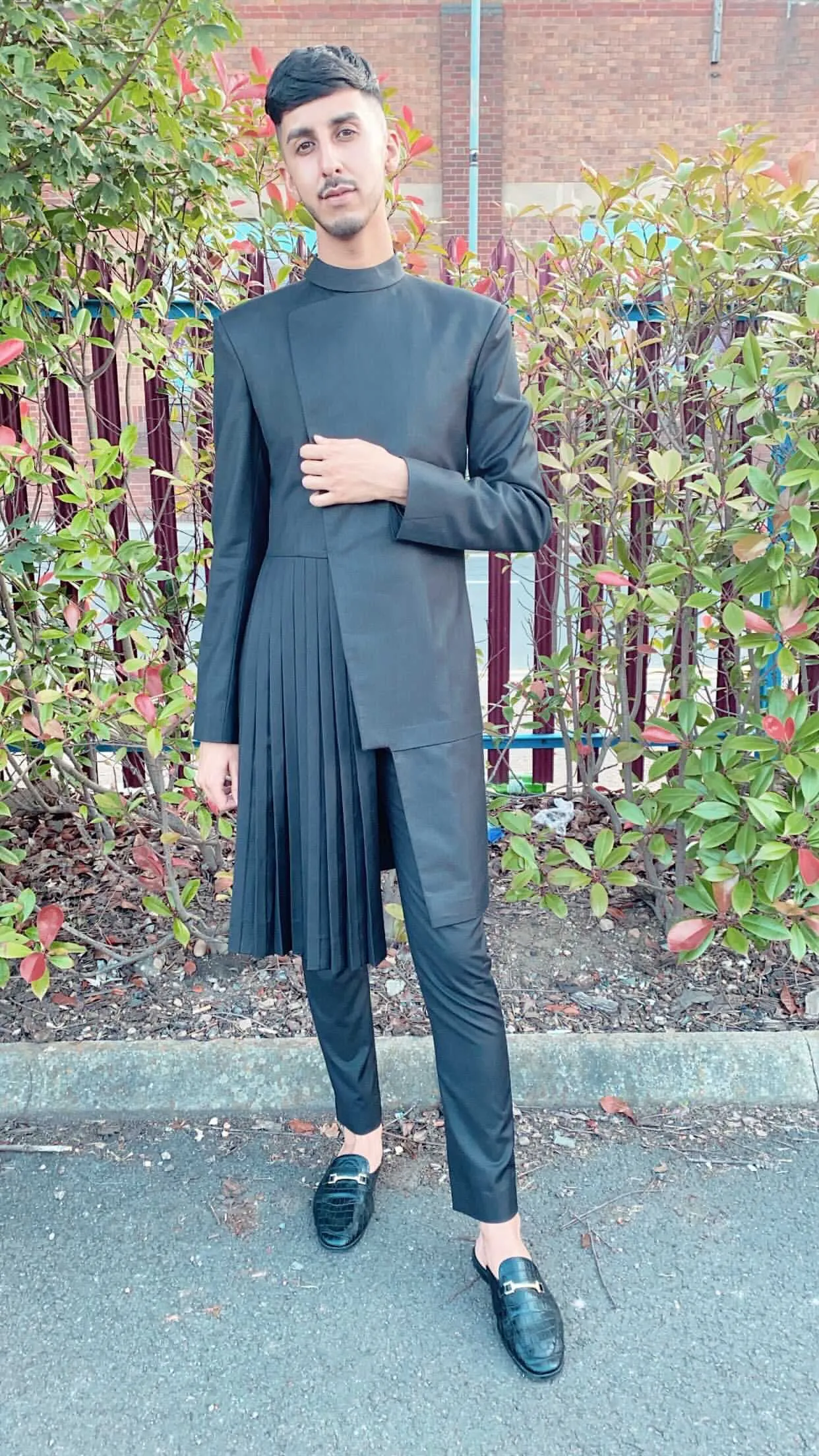 Tabz - Stygian - Black Indo-western Jacket Set