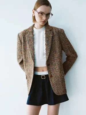 Tailored Collar Tweed Blazers