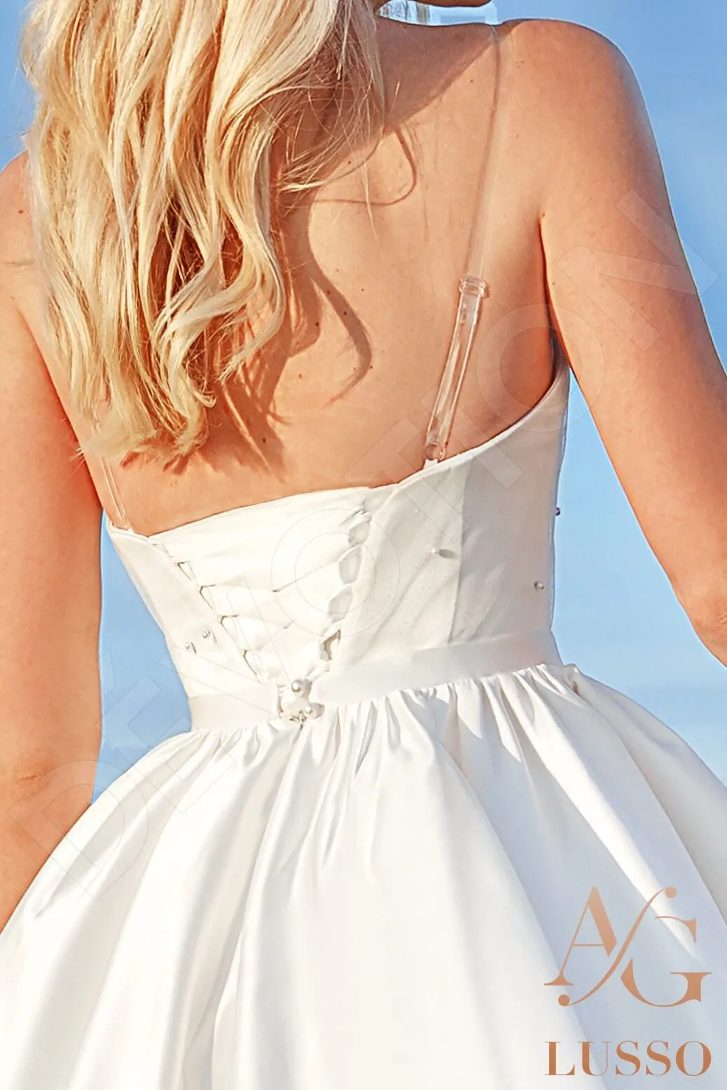 Tanvy A-line Semi-Sweetheart Ivory Wedding dress