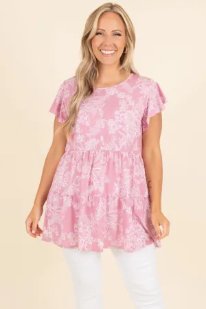 Tea Cup Top, Dusty Pink