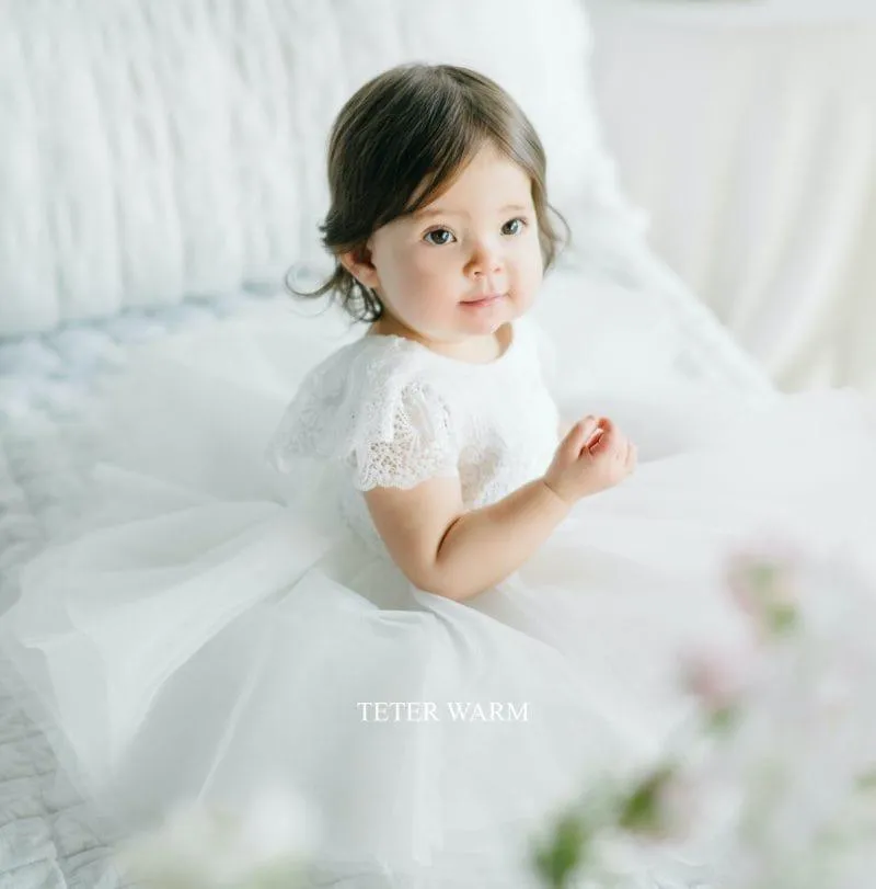 Teter Warm Baby Girls Baptism Off White Dress BS12
