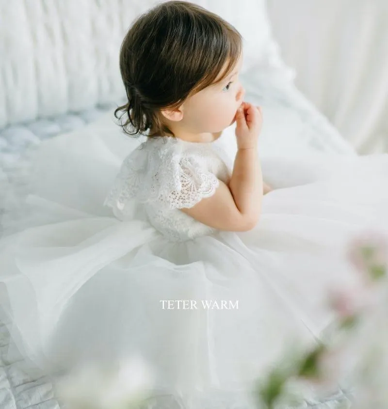 Teter Warm Baby Girls Baptism Off White Dress BS12