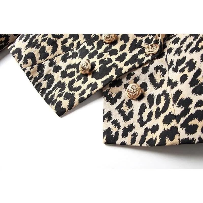 The Leopard Slim Fit Blazer