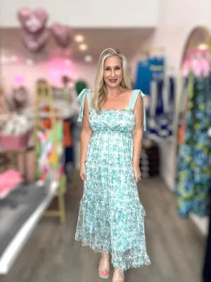 The Sage Ruffle Floral Maxi Dress