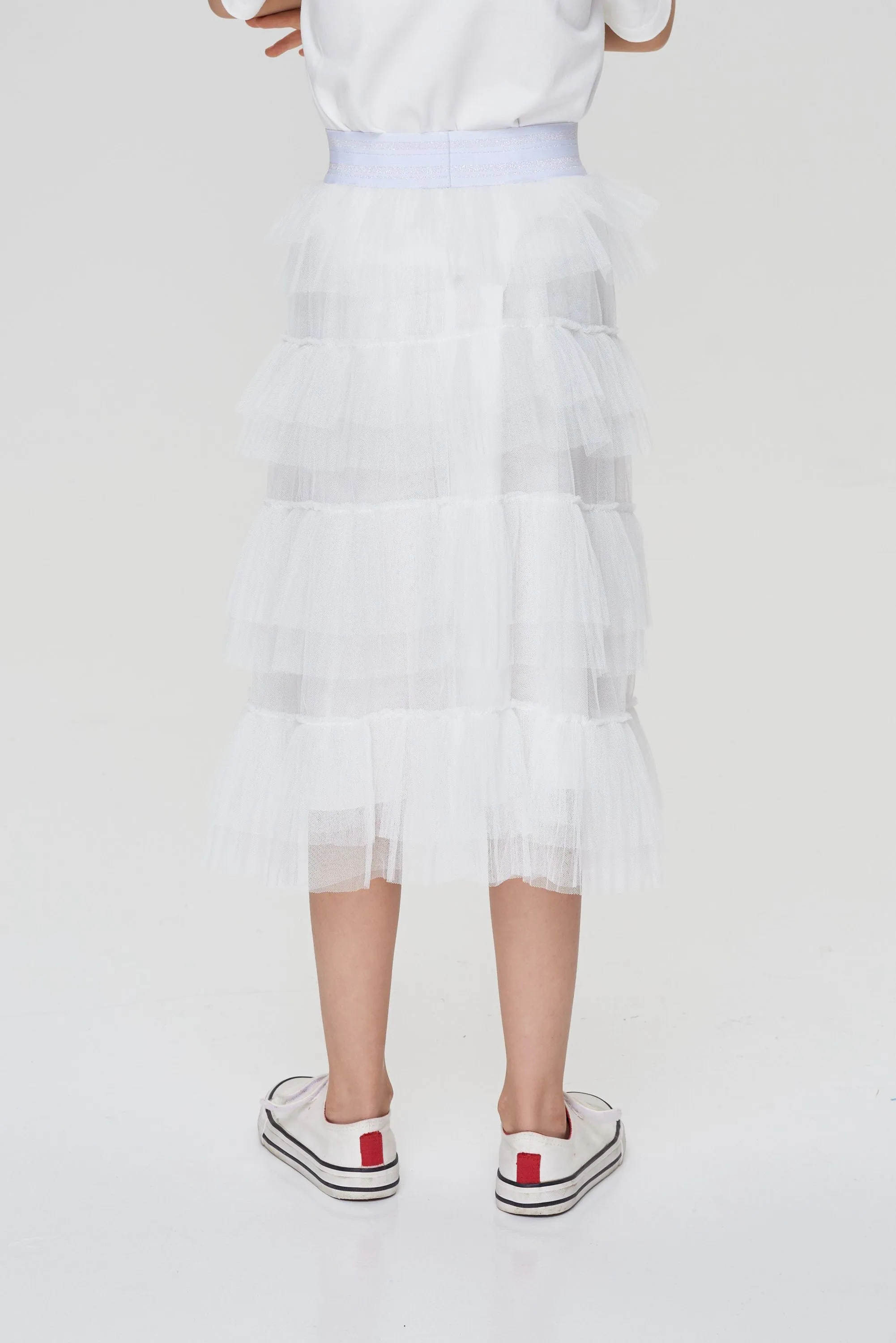 Tiered Pleated Skirt
