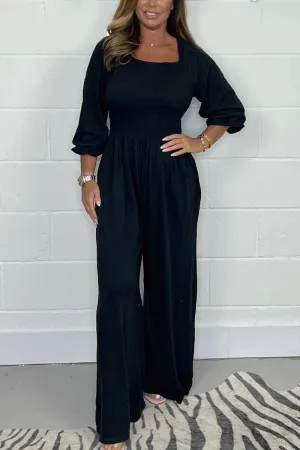 TNF4195 Long Sleeves Ruched Jumpsuit