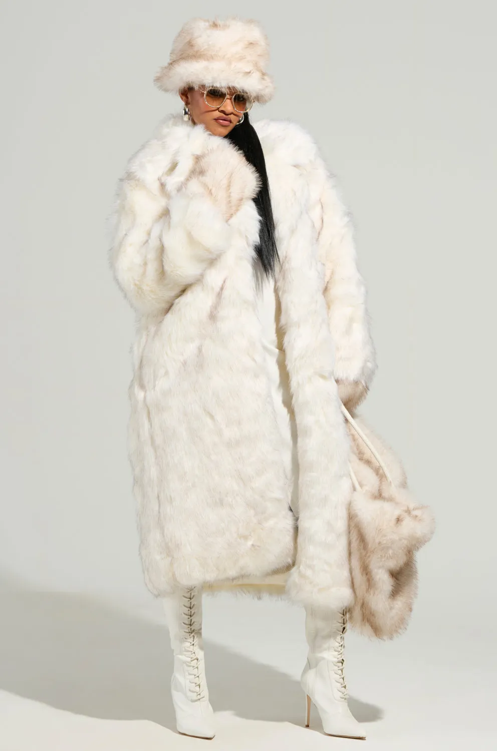 TOASTED MARSHMALLOW FUR COAT