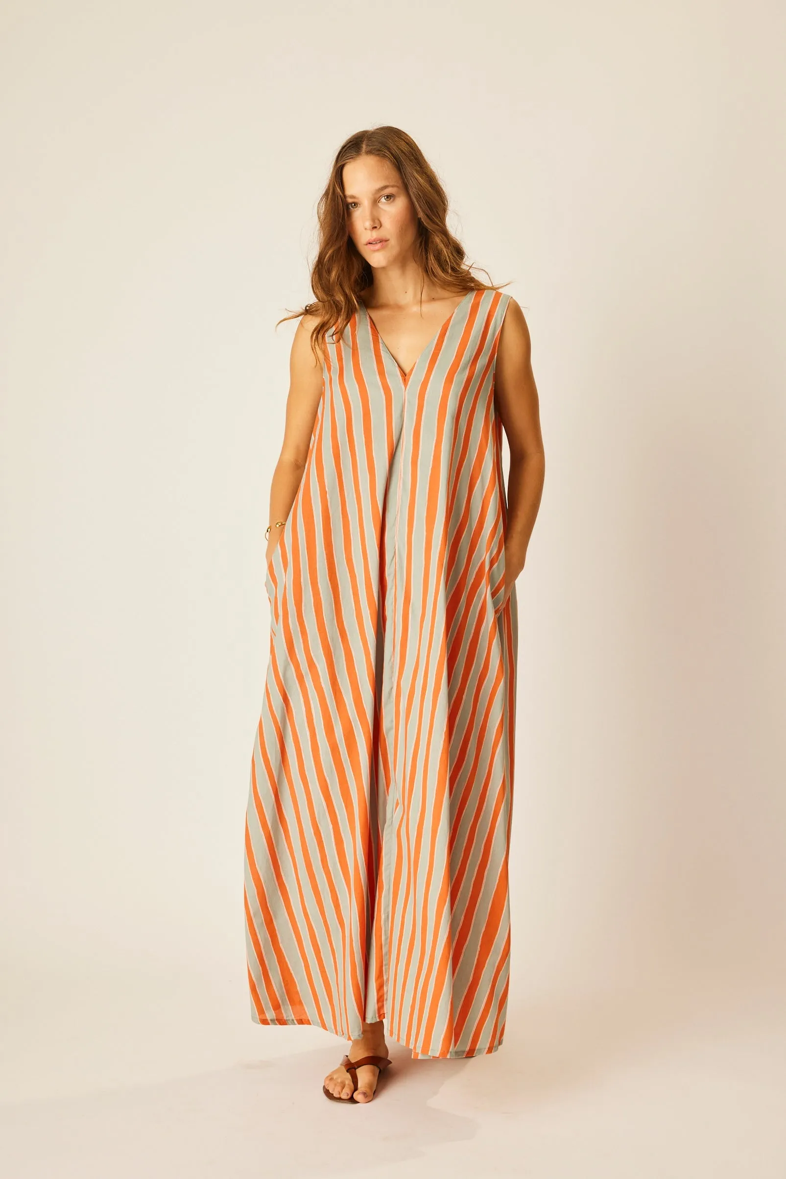TOVA MAXI WITH CONTRASTING BELT