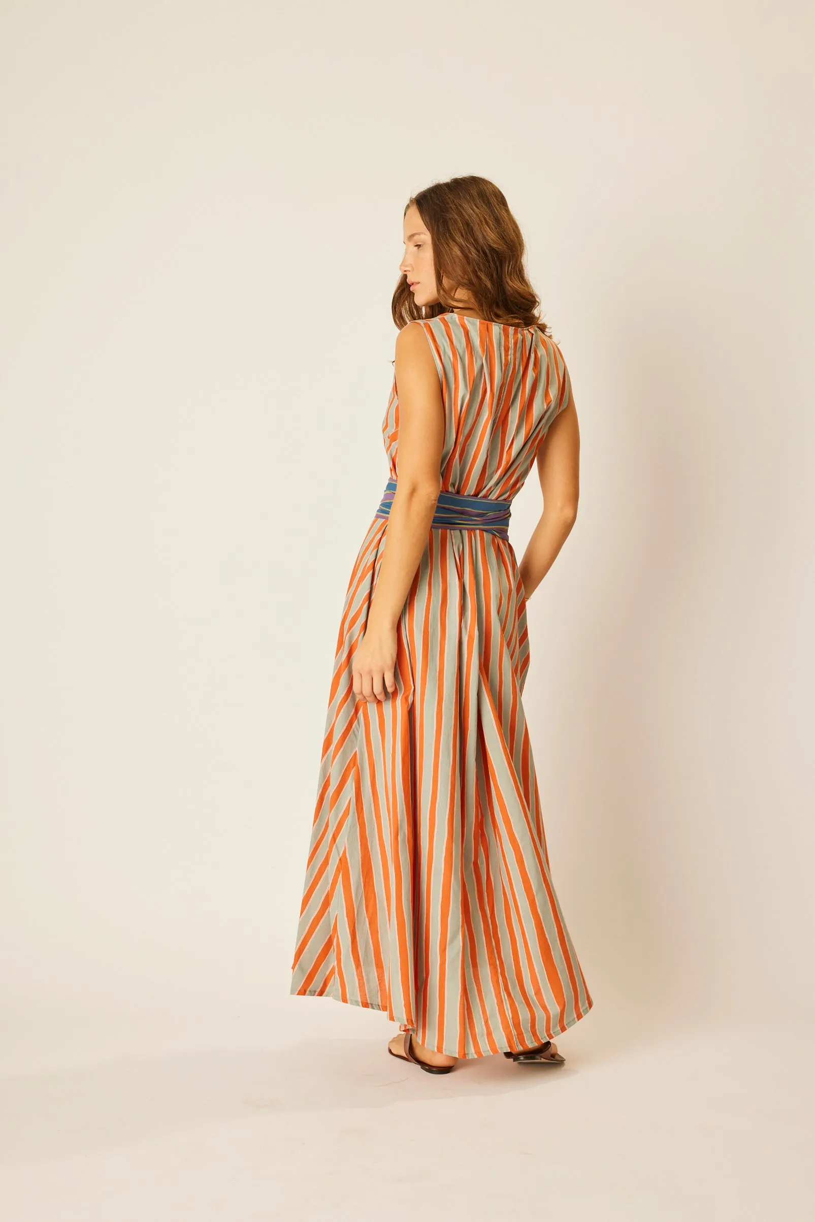 TOVA MAXI WITH CONTRASTING BELT