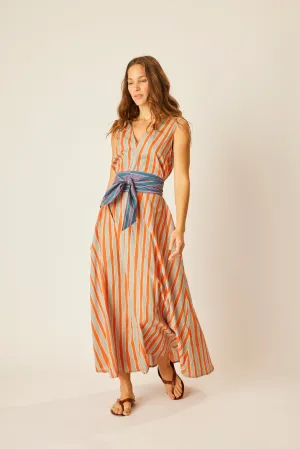 TOVA MAXI WITH CONTRASTING BELT