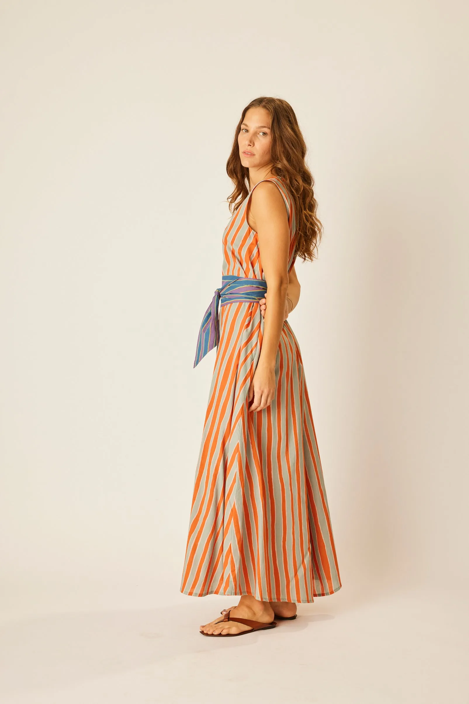 TOVA MAXI WITH CONTRASTING BELT
