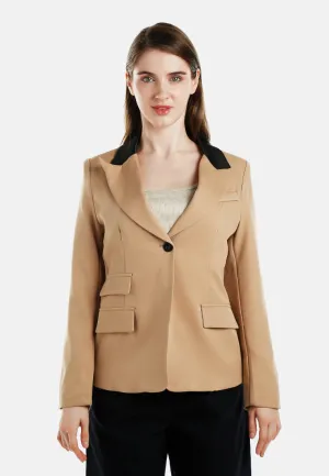 Two-Tone Lapel Blazer By RUW