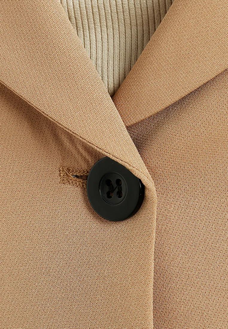 Two-Tone Lapel Blazer By RUW