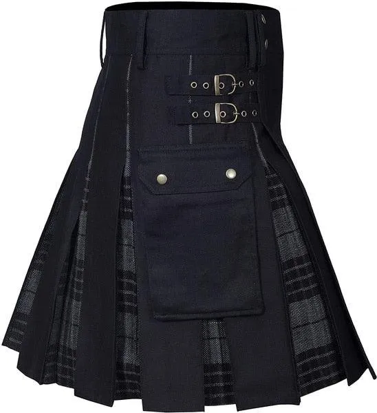 Utility Kilt Jeans Hybrid for Men - Featuring a Modern Twist on a Classic Scottish Design