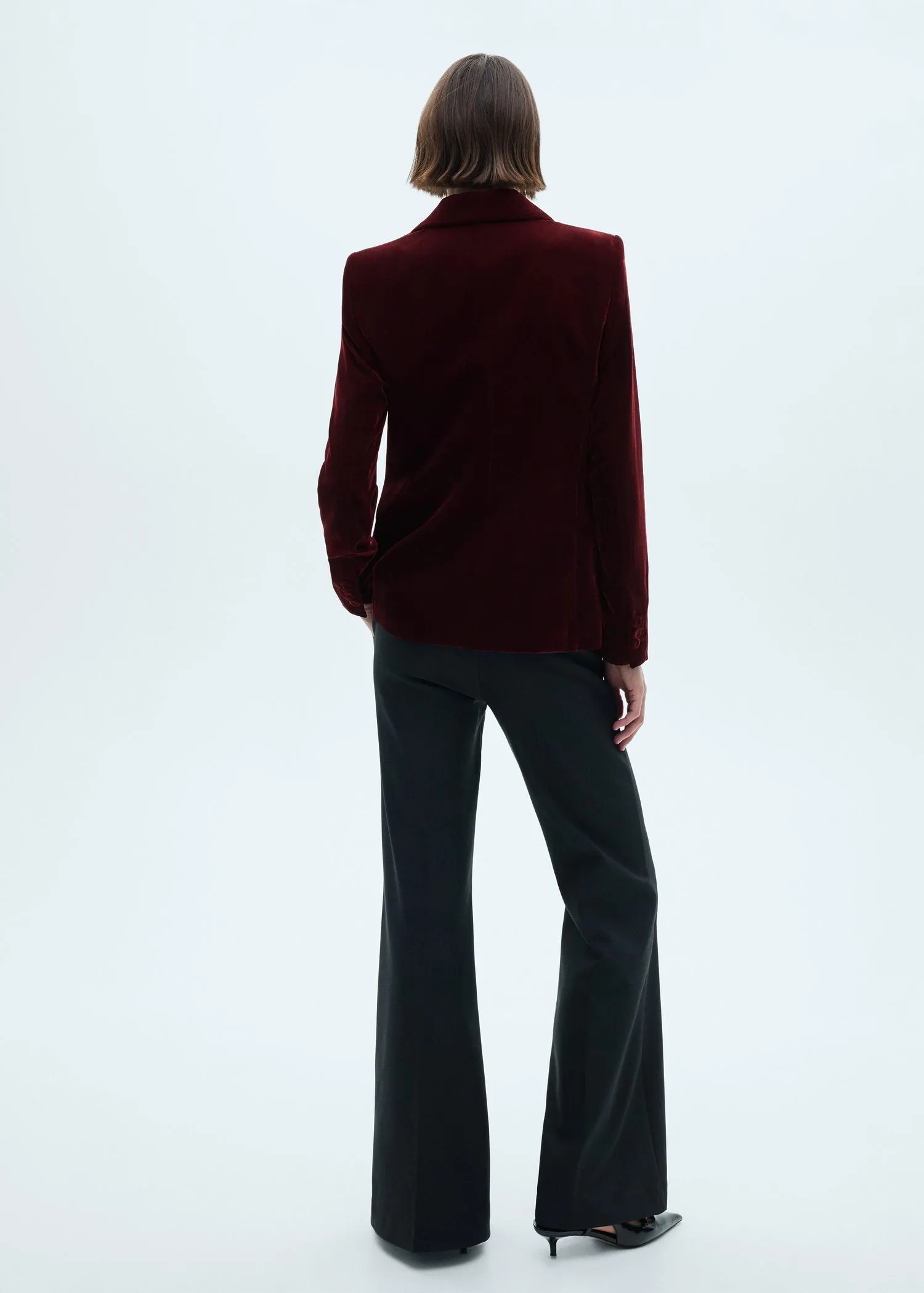 Velvet blazer - Dark Red