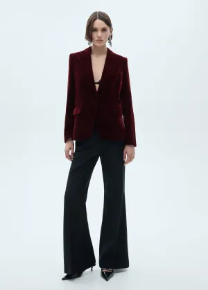 Velvet blazer - Dark Red