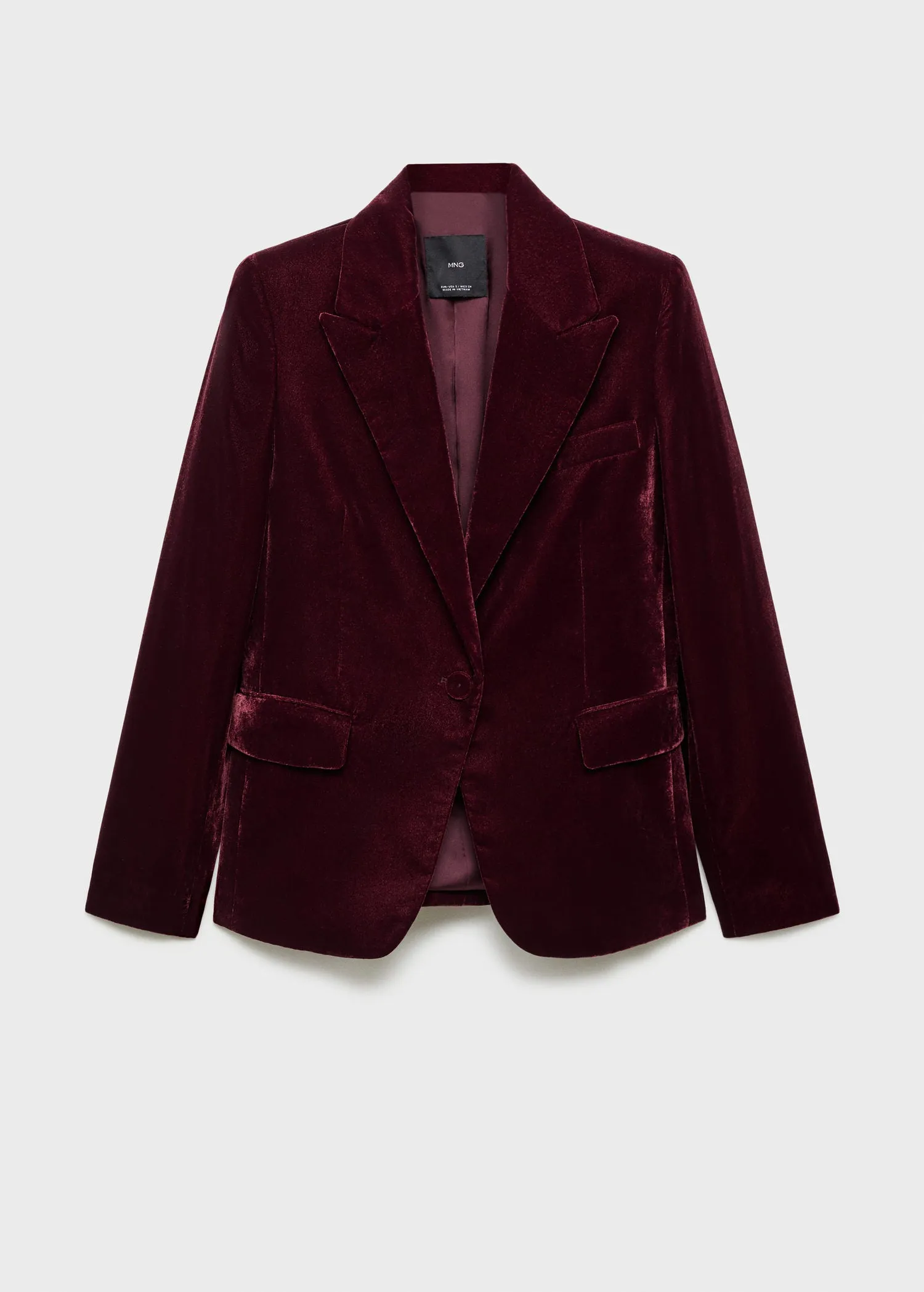Velvet blazer - Dark Red