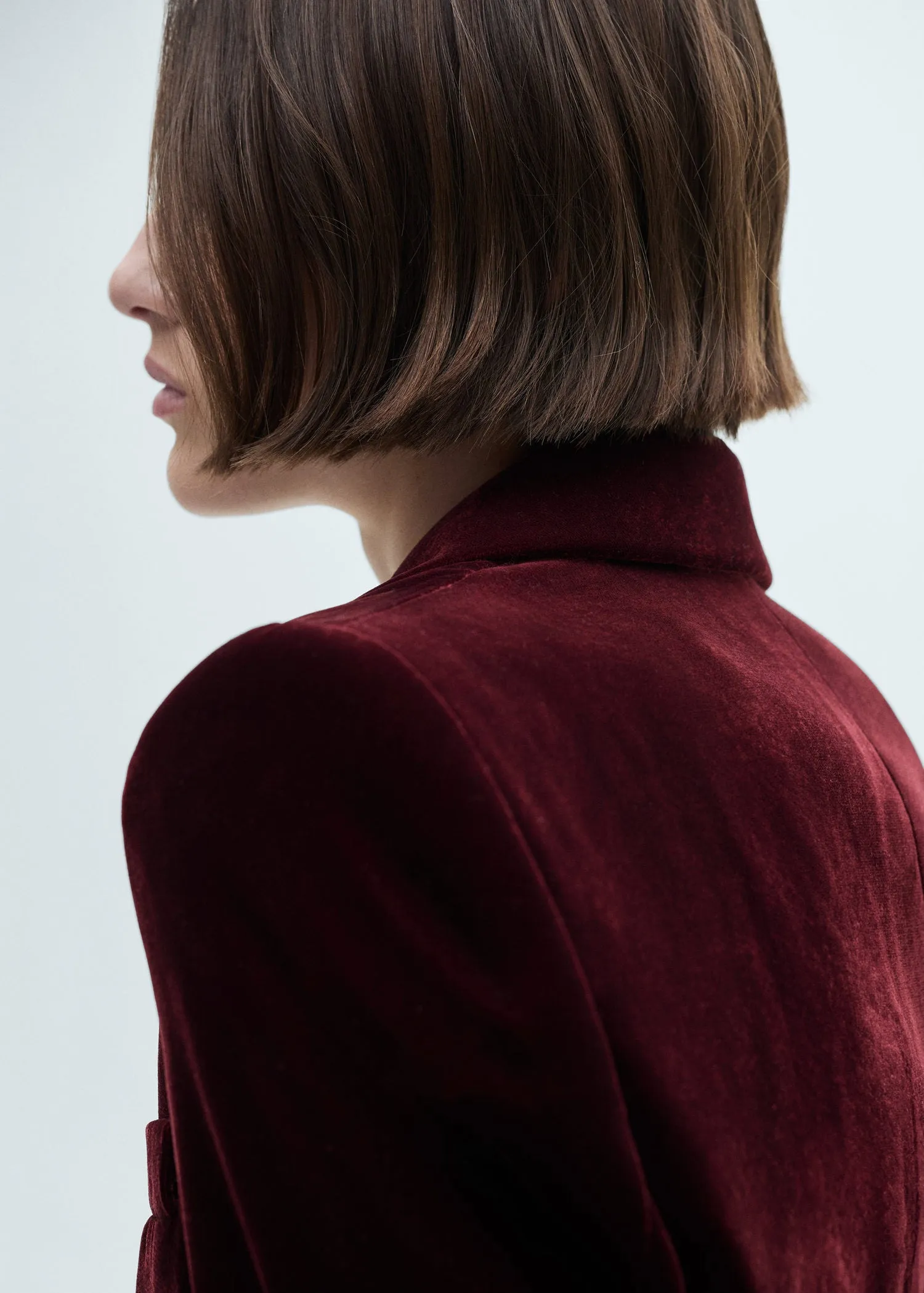 Velvet blazer - Dark Red